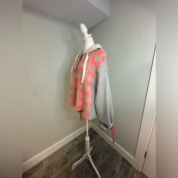 Free People Alpaca My Bags Hoodie Womens XS Sweatshirt Hi Lo Oversize Boho Rare - Picture 6 of 17